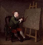 William Hogarth Self ortrait oil painting artist